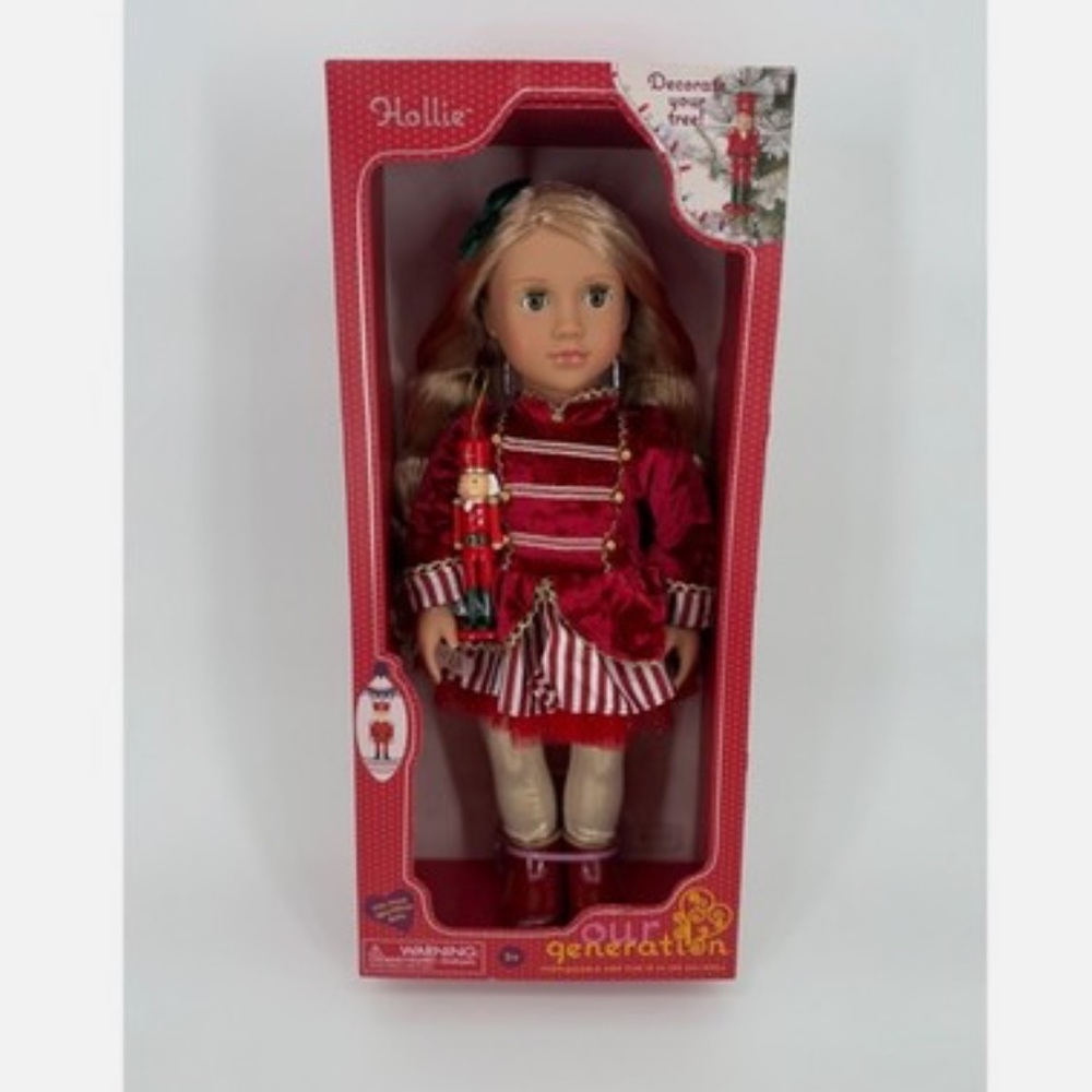 Our Generation Hollie Doll Nutcracker Christmas Holiday Edition 18 In Blonde NEW